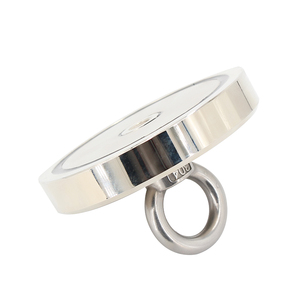 Aimant de pêche rond en néodyme avec boulon à œil, 400KG, 880lbs, N35 D116mm, trou fraisé simple face - Product Image 3