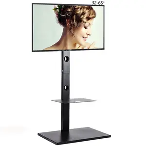 32-65 Inch LCD LED Cart Plasma Monitor TV Mount Floor Stand Tilt Swivel AD Display Wire Management Height Ajustable