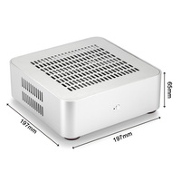 Rgeek L65S Mini ITX Case Komputer Case USB 2.0 Aluminium Desktop PC Mini Kasus HTPC Chassis dengan Lubang