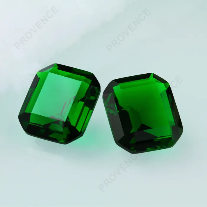המכירה הטובה ביותר מוצר אמרלד לחתוך ירוק זכוכית אבני חן stone-7x9mm