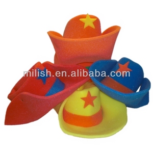 קרנבל מסיבה פסים ספוג קצף קאובוי כובע mh38 עבור חוף מזדמן סצנות בחוץ - Product Image 2