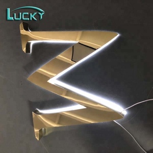 Thiết kế mới phổ biến nhất vàng kim loại bảng chữ cái ánh sáng lên thư với backlit - Product Image 6