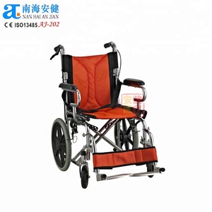 Foshan terapia de rehabilitación China suministros propiedades silla de ruedas dimensión plegable portátil respaldo silla de ruedas - Product Image 1