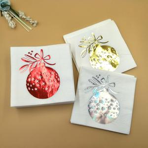 Santian giấy Fancy decoupage Rose in vàng lá bên Khăn ăn 3-ply Trinh gỗ bột giấy Cocktail Khăn ăn - Product Image 6