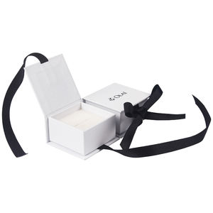 Fatti a mano di lusso eco-friendly di cartone scatola di gioielli all'ingrosso, logo personalizzato stampato contenitore di monili di carta, contenitore di monili di imballaggio - Product Image 1