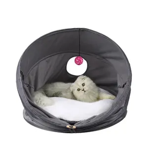 宠物猫屋帐篷，猫砂床多功能宠物隧道，狗窝和宠物玩具，可折叠