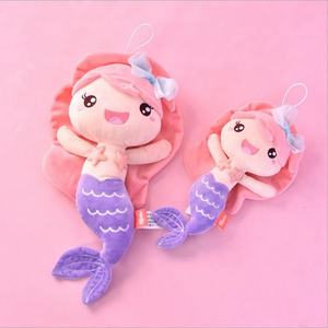 Chica de dibujos animados suave peluche sirena promoción llavero lindo sirena llaveros - Product Image 3