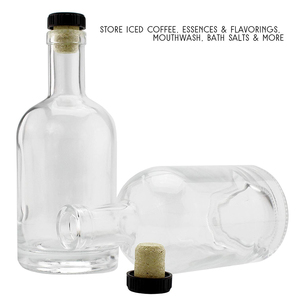 Bouteille en verre pour spiritueux de vodka de 250 ml, 375 ml, 500 ml, 750 ml, 1000 ml avec bouchon - Product Image 2