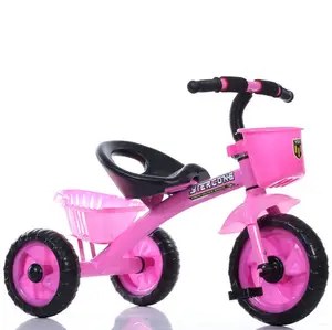 Children Tricycle Ildren Tricycle Tricycle New Models with Trailer Cute Hot Sale Multifunction Kids Steel Men Racing 14" CN;HEB