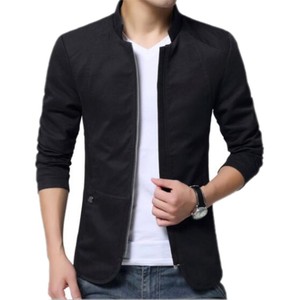 جاكيت YSMARKET رجالي بأربعة ألوان ومقاسات من <span class=keywords><strong>M</strong></span> إلى 5XL، تصميم بياقة واقفة، موضة خريف كاجوال بسحاب، قطعة علوية بقصة ضيقة وأكمام طويلة، ملابس خارجية موديل E2021 - Product Image 6