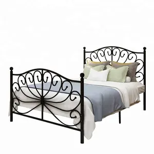 Новый дизайн, односпальная кровать для девочек, королевские металлические кровати