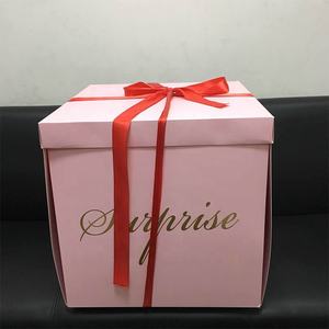 Venta al por mayor de alta calidad personalizada <span class=keywords><strong>cumpleaños</strong></span> romántico o caja de <span class=keywords><strong>regalo</strong></span> <span class=keywords><strong>sorpresa</strong></span>/globo en China carpetas de papel de laminación mate - Product Image 2