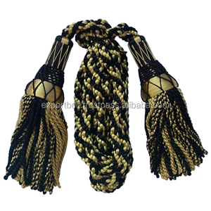 OEM Customized Double Tassel <b>Cord</b> Coloured Banner and <b>Curtain</b> Decorative <b>Cords</b> Wholesale Bagpipe Tassels for Flags and Banners - Product Image 1