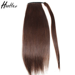 Toptan en güvenli at kuyruğu 100% İnsan saç beraberlik dize Cheer at kuyruğu saç ekleme - Product Image 5