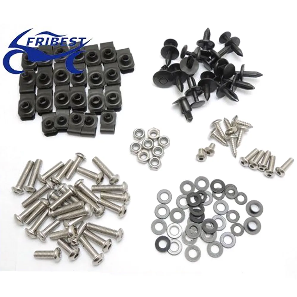 FBTYA006 Xe Máy Bolt Well Nut Chốt Kit Cho Yamaha R1 2007 2008 Nhựa Và Không Gỉ