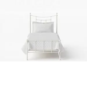 أحدث تصميم غرفة نوم أثاث بسيط سرير ثنائي معدن hostel غرف النوم سرير حديدي مفرد