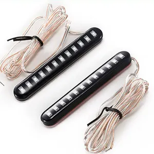 <span class=keywords><strong>Bande</strong></span> <span class=keywords><strong>LED</strong></span> universelle 12V 12 <span class=keywords><strong>LED</strong></span> jaune ambre pour <span class=keywords><strong>moto</strong></span>, pour <span class=keywords><strong>feux</strong></span> arrière, clignotants et éclairage de plaque d'immatriculation, système d'éclairage de rétrofit - Product Image 2