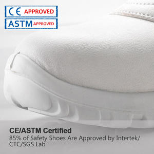 รองเท้าเซฟตี้หัวเหล็กกันลื่นสำหรับผู้ชายสีขาวรองเท้าทำงานในร้านอาหารของโรงแรมห้องแล็บกันฝุ่น - Product Image 4