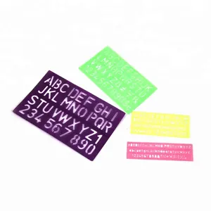 Kids Colorful Drawing Plastic Letter Stencil Ruler