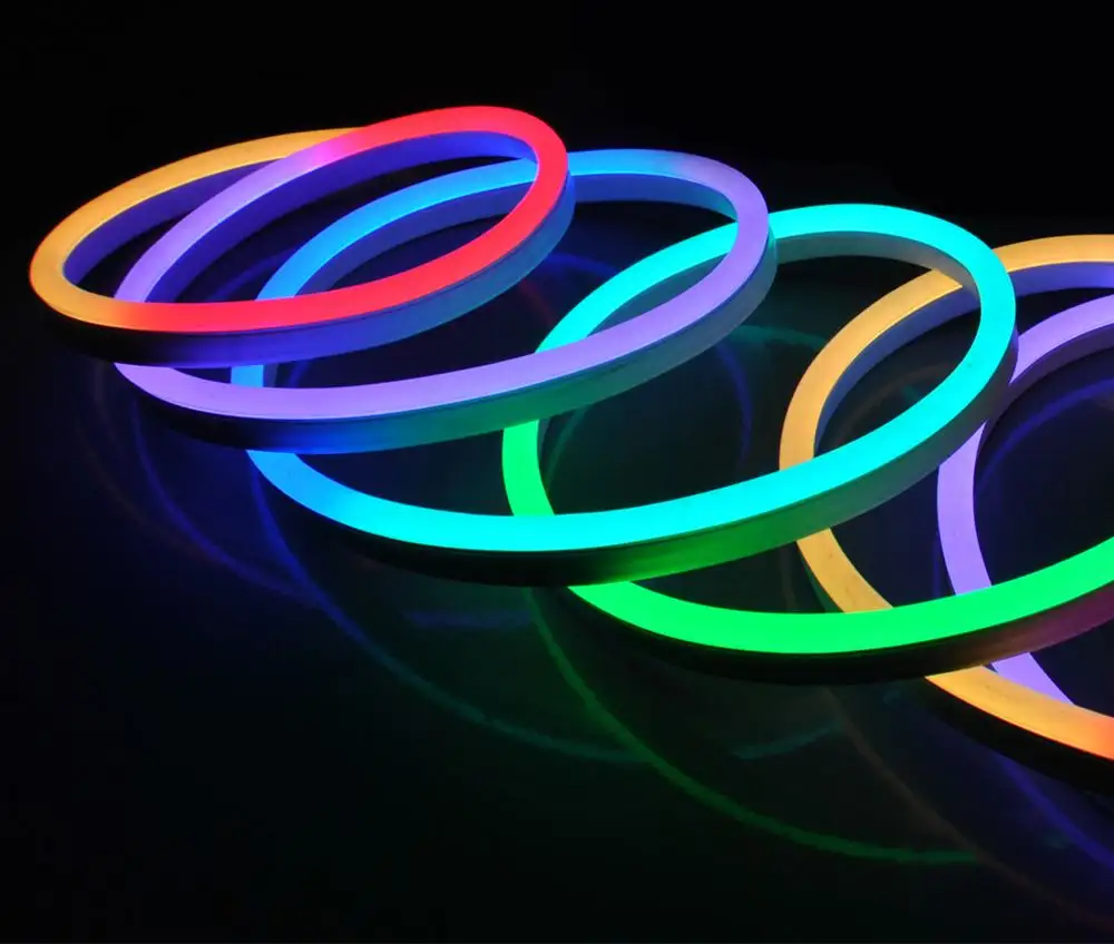 10*20mm 12v/24v magic color LED tape silicone programmable dmx rgb led neon flex