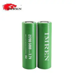 2019 IMREN 21700 5000mAh 15A high capacity graphene battery green rechargeable lithium ion batteries