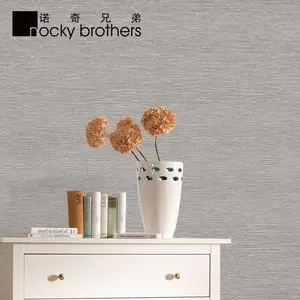 Warna polos wallpaper dari linen gaya Modern sederhana nonwoven