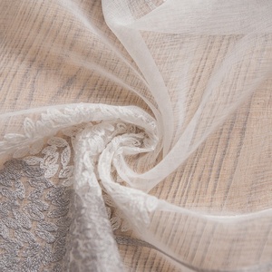 Semplice Grigio/Bianco Doppio foglie Ricamato Voile <span class=keywords><strong>Tende</strong></span> <span class=keywords><strong>per</strong></span> la Camera Da Letto <span class=keywords><strong>Soggiorno</strong></span> Tulle Finestra <span class=keywords><strong>Tende</strong></span> Trasparenti - Product Image 6