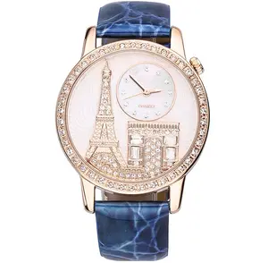 2017 Venta caliente Melissa damas 3D Dial Torre Eiffel magnética impermeable mujer Relojes