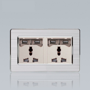 Royaume-uni Prise Murale 4 Ports <span class=keywords><strong>Usb</strong></span> Et Prise Universelle Sortie Interrupteur <span class=keywords><strong>Mural</strong></span> - Product Image 1