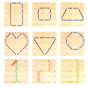 Diy personalizado clásico de madera Montessori sensorial juguetes de goma con cadena para enseñar a los niños - Product Image 2