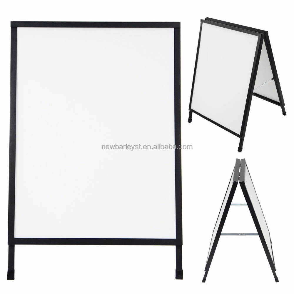 22 "x 28'' Slide-in складной рамки тротуаре знак двухсторонний дисплей с двумя волнистый листовой пластик плакат доска