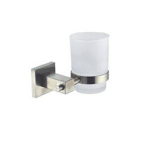 Support de gobelet de salle de bain au design moderne, ensemble de quincaillerie de salle de bain en acier inoxydable chromé, matériau métallique - Product Image 5