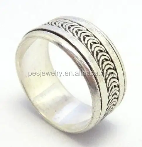 PES Fine Jewelry! Vintage Bali Spinner - Wish - Worry Men Ring