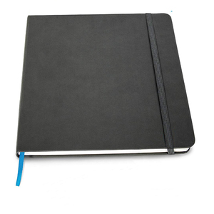 Tùy Chỉnh In Bìa Cứng Đen PU Da Vuông 8*8 Inch Màu Nước Trống <span class=keywords><strong>Sketchbook</strong></span> Để Vẽ - Product Image 3