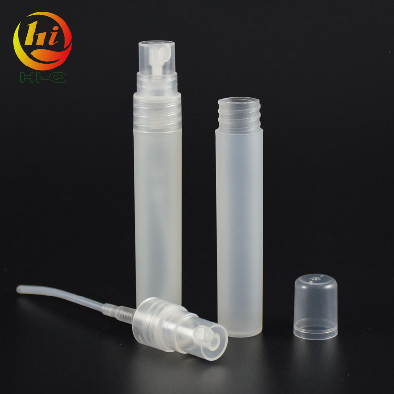 High quality white frosted 10ml plastic spray bottle Perfume tube portable perfume sub-bottle