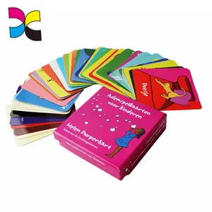 طباعة أوفست مخصص طباعة اليوغا التعليمية بطاقات فلاش مع صندوق