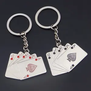 Porte-clés en alliage de Zinc, carte de jeu souvenir, porte-clés en métal, nouvelle collection - Product Image 1