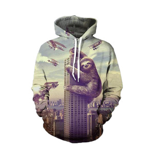 Custom mens 3D imprimir pullover hoodies todo impresión poliéster sudaderas con capucha - Product Image 2