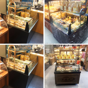 Equipo de repostería OEM, estantes ventilados tipo <span class=keywords><strong>vertical</strong></span>, nevera para exhibición de pasteles de aluminio - Product Image 2