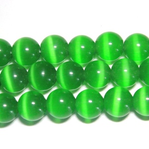 <span class=keywords><strong>Perline</strong></span> di Vendita calda <span class=keywords><strong>per</strong></span> la Produzione di Gioielli di Cristallo Lucido Verde Scuro Cat Eye Rotonda Branelli Allentati - Product Image 2