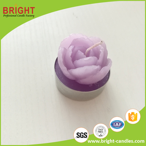 Regalo nuevo tea light especial boda bautizo evento promoción 6 horas duración Vela <span class=keywords><strong>de</strong></span> forma <span class=keywords><strong>de</strong></span> flor - Product Image 3