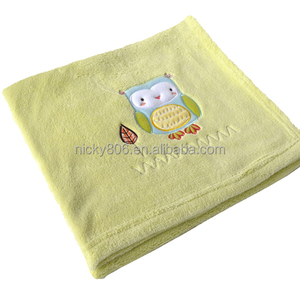 Nhà Máy Chuyên Nghiệp Làm Chất Lượng Cao Mềm Mại Sang Trọng Thêu San Hô <span class=keywords><strong>Fleece</strong></span> Bé Chăn - Product Image 2