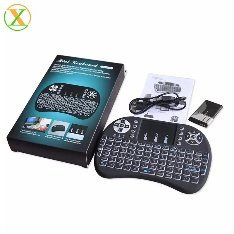 For Smart TV box i8 2.4G Touchpad i8 backlit Mini Keyboard with 2 years warranty