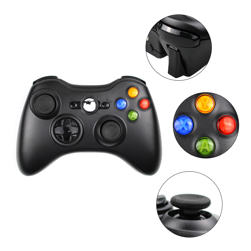 Manette Officielle sans fil pour Console Xbox 360 Noire