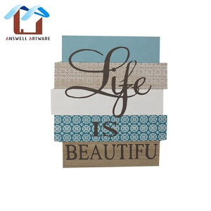 Regalo Della Decorazione Moderna Custom Design Per La Casa Segni di Legno di Legno Della Decorazione Della Parete di Targa - Product Image 3