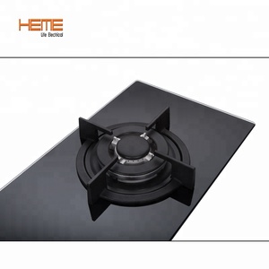 Brûleur à gaz triple anneau avec panneau en verre noir 30 cm intégré - Product Image 3