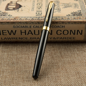 Nuovo cappello superiore di lusso con penna <span class=keywords><strong>Biro</strong></span> a buon mercato logo design Fat Barrel Pen nero - Product Image 1