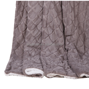 Siêu Mềm 100% Polyester Chải San Hô Lông Cừu Chăn Sherpa Chăn - Product Image 5