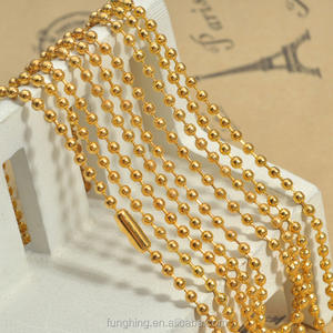 Catena a sfera in metallo da 1.0mm a 3.2mm d'oro - Product Image 3