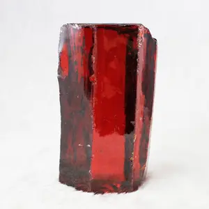 Circonia cúbica de color natural, piedra granate roja rugosa, buena calidad, precio de fábrica